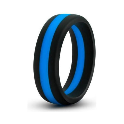 Performance Silicone Go Pro Cock Ring - Model X1 - Male - Enhance Your Pleasure with Comfort and Style - Black/Blue