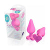 Introducing the Playful Pleasures Naughty Candy Hearts Pink Butt Plug - Model NC-1234: A Delightful Delicacy for Anal Exploration!