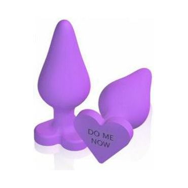 Introducing the Sensual Delights Naughty Candy Heart Purple Butt Plug - Model NCH-2021. A Premium Pleasure Experience for All Genders.