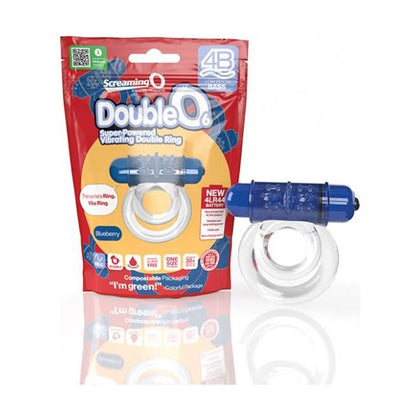 Screaming O 4B Double O 6 - Blueberry Vibrating Double Ring for Enhanced Pleasure