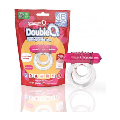 Screaming O 4B Double O 6 Vibrating Double Ring - Strawberry