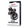 Introducing the Charged Ohare Vooom Mini Vibe Black: The Ultimate Rechargeable Double Cock Ring for Mind-Blowing Pleasure! - Adult Naughty Store