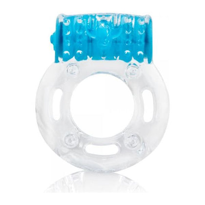 Introducing the Color Pop Quickie Screaming O Plus Blue Vibrating Erection Ring - The Ultimate Pleasure Enhancer for Couples!