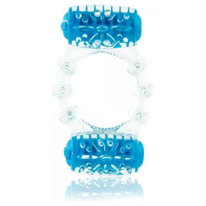 Introducing the Color Pop Quickie Two O Blue Vibrating Ring: The Ultimate Pleasure Enhancer for Couples