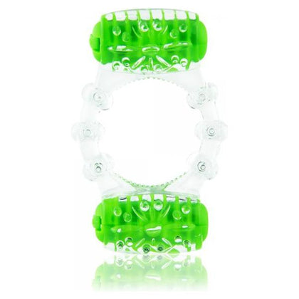 Introducing the Color Pop Quickie Two O Green Vibrating Ring: The Ultimate Pleasure Enhancer for Couples