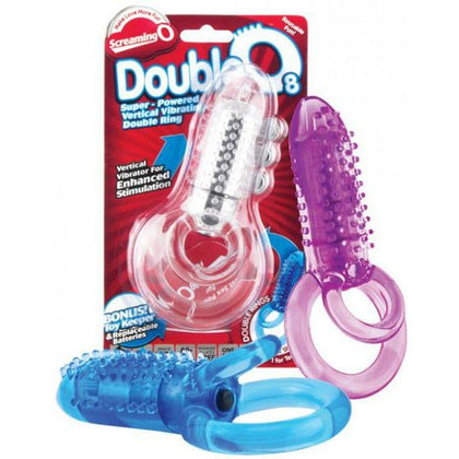 Screaming O DoubleO 8 Vibrating Double Cock Ring - Model D8CR-001 - Male - Dual Stimulation - Assorted Colors