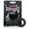 Screaming O Ringo Ritz Black Cock Ring - Premium Liquid Silicone Mega Stretchy Fit for Intense Pleasure