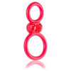 Screaming O Ofinity Plus Vibrating Double Erection Ring - Model X1 - Male - Intense Pleasure - Red