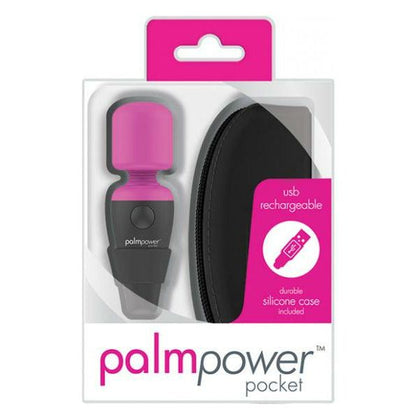 Palmpower Pocket: Compact Silicone Wand Vibrator - Model PP-1001 - For All Genders - Intense Pleasure - Deep Plum