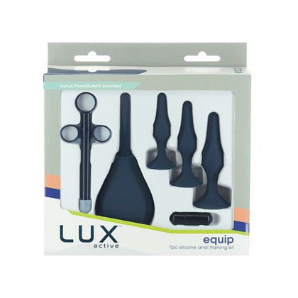 LUX Active Equip Silicone Anal Training Kit - Model X1 - Unisex - Dark Blue