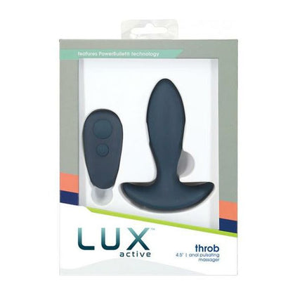 LUX Active Throb Anal Pulsating Massager W-remote - Dark Blue - Adult Naughty Store