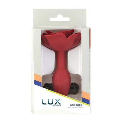 LUX active® Red Rose Silicone Anal Plug - Model RRA-2021 - Unisex Pleasure - Sensual Filling - Ravishing Red - Adult Naughty Store