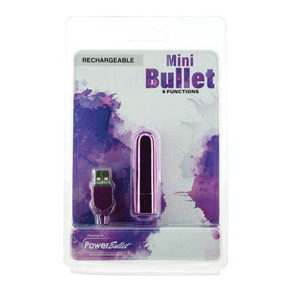 Mighty Pleasure Mini Rechargeable Bullet - 9 Functions Purple