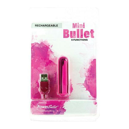 Introducing the Mighty Pleasure Mini Bullet - Model 9P, a Rechargeable Bullet Vibrator for Intense Pleasure - Pink