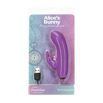 PowerBullet Bunny Rechargeable Bullet W-Rabbit Sleeve - Model RB-10 - Unisex Dual Vibrator for Intense Pleasure - Purple - Adult Naughty Store