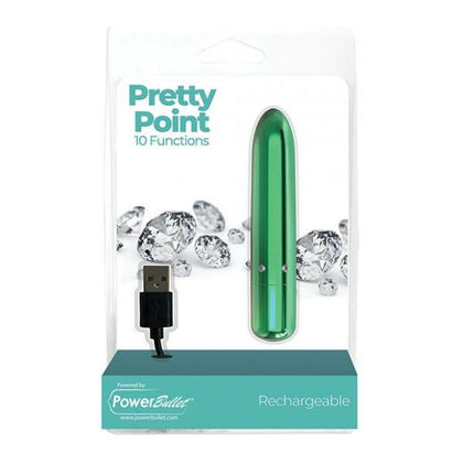 PowerBullet Pretty Point Rechargeable Bullet Vibrator - Model PP-10T - Women's Clitoral Stimulation - Teal