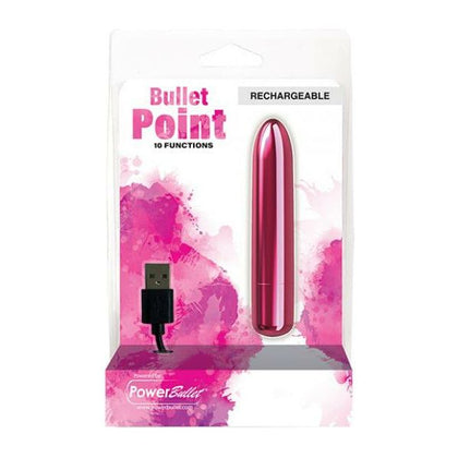 PowerBullet Rechargeable Bullet Vibrator - Model PB-10F Pink - For Targeted Pleasure and Sensual Stimulation - Adult Naughty Store