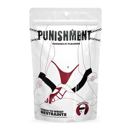 Introducing the Exquisite Pleasure Co. Punishment Thigh to Wrist Restraints - Model PTW-5000: A Sensual Journey of Control and Desire - Adult Naughty Store