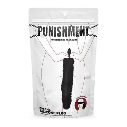 Punishment Fox Tail Silicone Plug - Model PTP-001 - Unisex Anal Toy for Exquisite Pleasure - Black - Adult Naughty Store