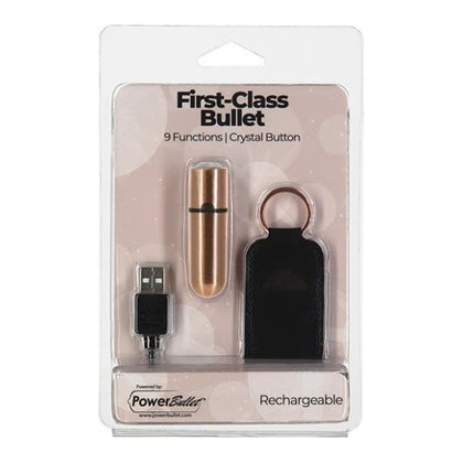 Introducing the First Class Mini Rechargeable Bullet W-crystal - 9 Functions Rose Gold: A Luxurious Pleasure Companion for All Genders, Delivering Unmatched Stimulation to Your Most Sensitive - Adult Naughty Store