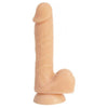Introducing the Addiction David 8-Inch Bendable Beige Silicone Dong: The Ultimate Dual Density Pleasure Toy for G-Spot and Prostate Stimulation