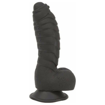 Addiction Ben 7-Inch Black Silicone Ribbed Dildo with Balls - Ultimate Pleasure for Couples
