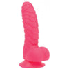 Addiction Tom 7-Inch Silicone Dildo with Balls - Hot Pink