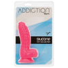 Addiction Tom 7-Inch Silicone Dildo with Balls - Hot Pink