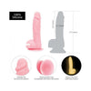 Addiction Brandon 7.5-Inch Glow In The Dark Silicone Dildo - Pink - For Couples and Solo Play - Model B7.5GD-P - Unisex - Veiny Texture - Hands-Free Suction Cup - Harness Compatible