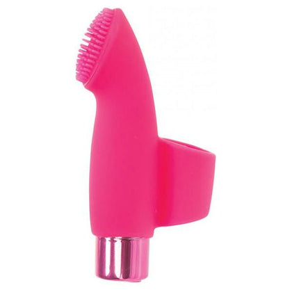 Powerbullet Rechargeables Naughty Nubbies Pink Silicone Finger Vibrator - Model NN-100 - For Women - Stimulates Intimate Areas with Ultra Soft Bristles
