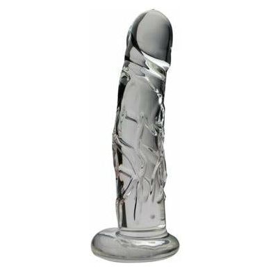 Spartacus Blown Medium Realistic Glass Dildo | Model B-8 | Unisex | Versatile Pleasure | Crystal Clear - Adult Naughty Store