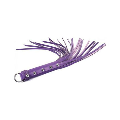 Spartacus 20-Inch Purple Leather Strap Whip - Model SWP-20 - Unisex BDSM Toy for Sensual Pleasure