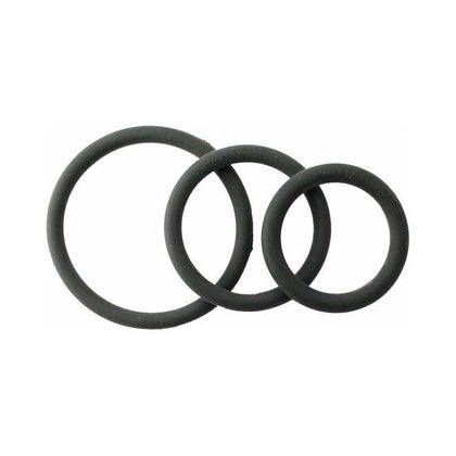 Spartacus Rubber C Ring Set - Black, Enhance Your Pleasure with Comfortable and Versatile Cock Rings