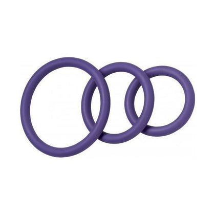 Spartacus Nitrile C Ring Set - Purple: Durable and Versatile Cock Rings for All Genders and Pleasure Areas