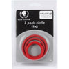 Spartacus Nitrile C Ring Set - Red: Durable and Versatile Cock Rings for Enhanced Pleasure