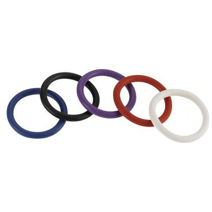 Spartacus Rainbow Nitrile C Ring 5 Pack 1.5 inches - Vibrant and Flexible Cock Rings for Enhanced Pleasure