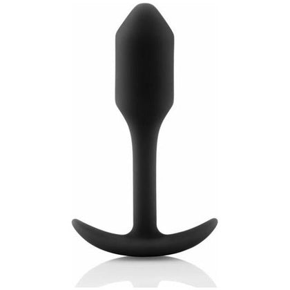 B-Vibe Snug Plug 1 - Weighted Silicone Anal Plug for Sensual Fullness - Model 1.94oz - Unisex - Black