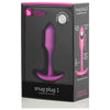 B-Vibe Snug Plug 1 - Weighted Silicone Anal Plug for Sensual Fullness - Model BP-1 - Unisex Pleasure - Fuchsia