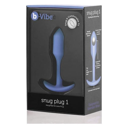 B-Vibe Weighted Snug Plug 1 - 55 G Violet: The Ultimate Unisex Silicone Anal Pleasure Toy - Adult Naughty Store