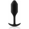 B-Vibe Snug Plug 2 - Weighted Silicone Anal Plug for Sensual Fullness - Model BP-2 - Unisex - Black