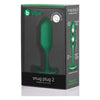 b-Vibe Weighted Snug Plug 2 - Model 114G - Green - Unisex Anal Pleasure Toy - Adult Naughty Store