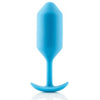 B-Vibe Snug Plug 3 Weighted Silicone Anal Plug for Sensual Fullness - Teal Blue