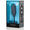 b-Vibe Snug Plug 4 - Premium Silicone Weighted Anal Plug for Sensual Fullness - Model BP-4 - Unisex Pleasure - Black