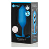 b-Vibe Weighted Snug Plug 5 - Model 350g Blue - Ultimate Anal Pleasure Enhancer for Intense Stimulation - Adult Naughty Store