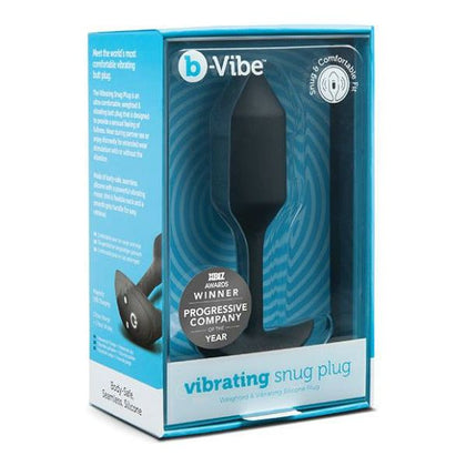 b-Vibe Vibrating Weighted Snug Plug M - Model 112 G - Black - Ultimate Anal Pleasure for Men and Women - Adult Naughty Store