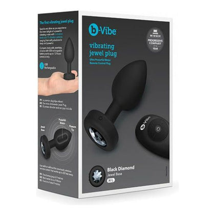 b-Vibe Remote Control Vibrating Jewel Plug (M-L) - Black: The Ultimate Pleasure Experience for All Genders
