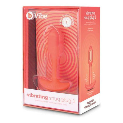 b-Vibe Vibrating Snug Plug S1: The Sensational Orange Pleasure Plug for Ultimate Anal Delight - Adult Naughty Store