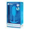 b-Vibe Vibrating Snug Plug - Model BV-SP-L-BL - Unisex Anal Pleasure - Blue - Adult Naughty Store