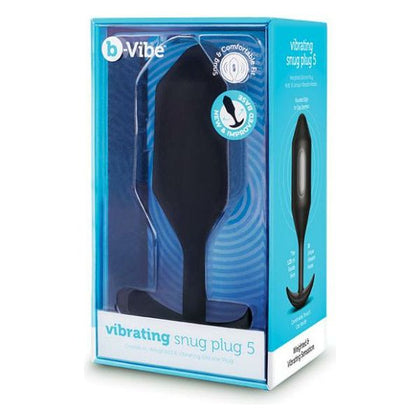 b-Vibe Vibrating Snug Plug Xxlarge Black - Powerful Anal Training Toy for Intense Pleasure - Adult Naughty Store