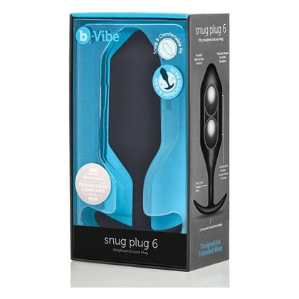 b-Vibe Weighted Snug Plug 7 - 600g Black: The Ultimate Unisex Pleasure Enhancer for Anal Play - Adult Naughty Store